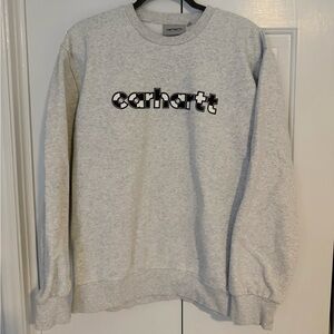 Carhartt Checker Gray Crew Neck Sweater (M)